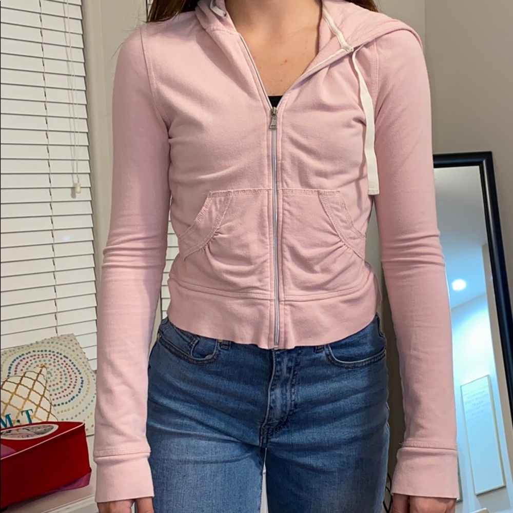 express cropped zip up